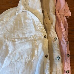 Zara linen crop shirt BUNDLE of 3